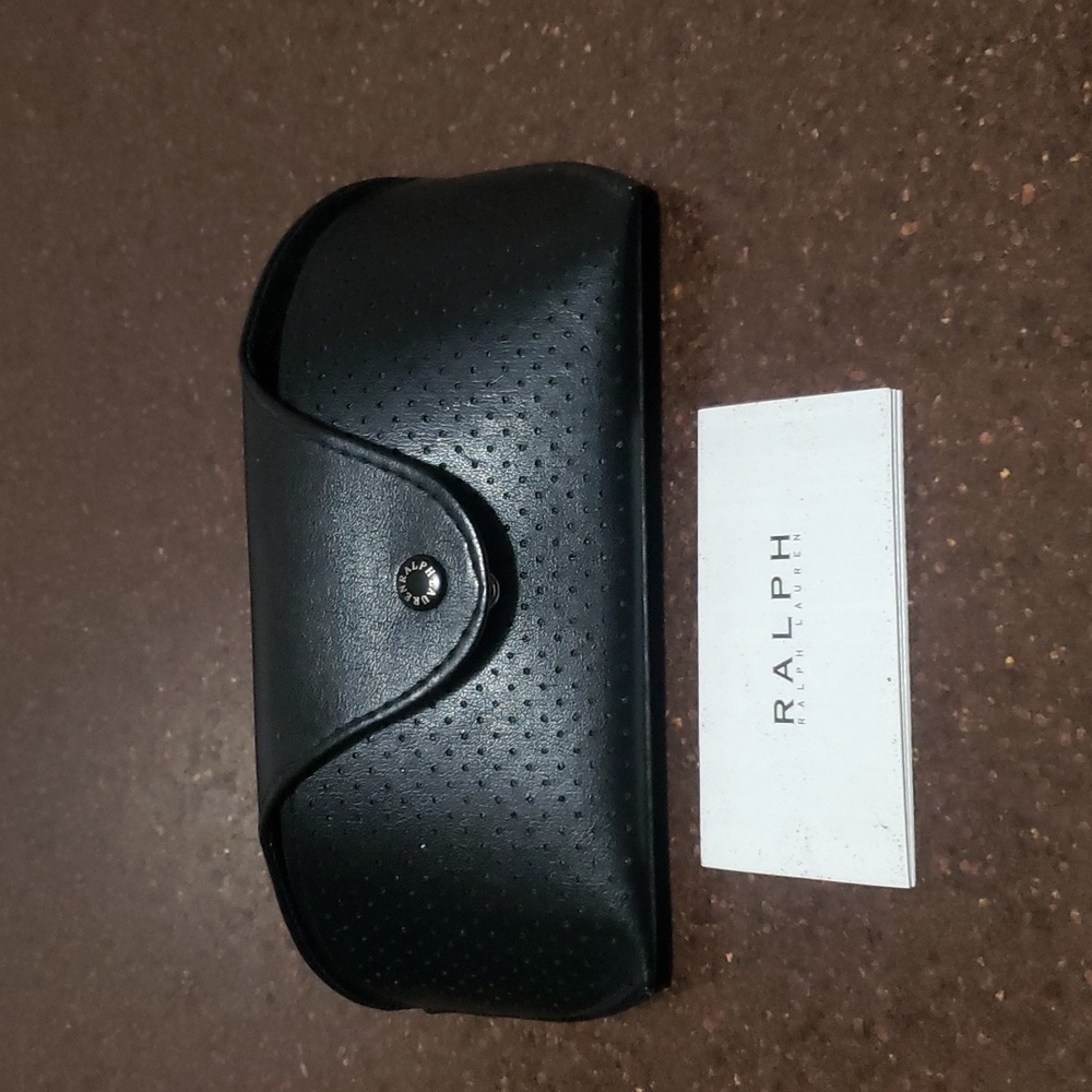 Ralph Lauren Black Leather Eyeglass/Sunglass case.